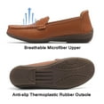thumbnail image 4 of Ruiatoo Women's Loafers Comfort Slip-on Casual Dressy Work Flats Lightweight Driving Moccasins Walking Boat Shoes Brown 37, 4 of 5