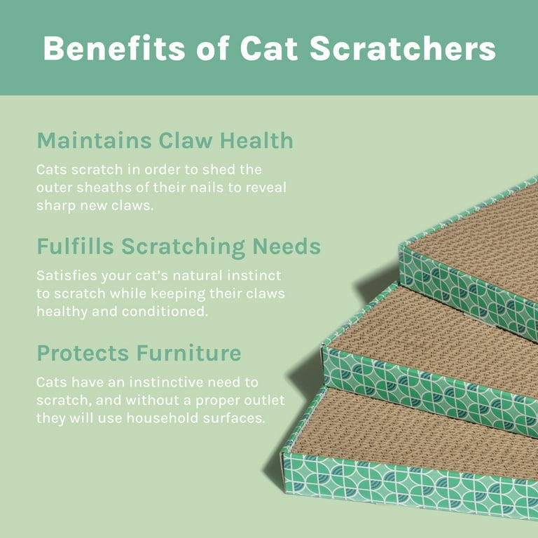 Kitty City XL Cat Scratchers 3-Pack - Extra Wide Cardboard Scratchers To Save Your Furniture