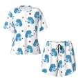 thumbnail image 4 of Naloa Cartoon Poodle Dog Women's Short-Sleeved Pajama Set, Loungewear, Summer pajamas, Breathable Cozy - X-Large, 4 of 9