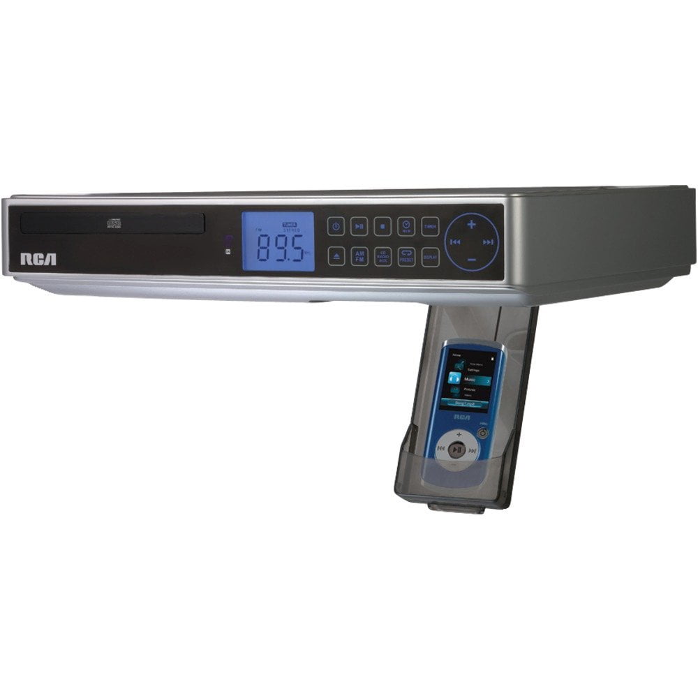 Rca High Performance Undercabinet Kitchen Radio With Cd Player Am Fm Radio And Mp3 Docking Station Sound System Silver Sps3600 Refurbished Walmart Com Walmart Com