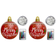 thumbnail image 2 of 2 Uds 60cm Inflable Navidad PVC Resplandor Fiesta Nuevo (Navidad) Rojo, 2 of 5