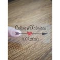 thumbnail image 3 of Etiqueta rectangular personalizada, pegatina de boda, transparente, con logotipo personalizado, nombre personalizado y etiqueta de vela, 100, 3 of 4