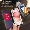 thumbnail image 3 of Solennerer Case for Iphone16/16 Plus/16 Pro/16 Pro Max, Wallet Phone Cover Flip Leather Shell, 3 of 9