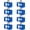 Blue window style, variant on 8-Pack Heavy Duty Red Moving Bags with Zippers and Handles, Heavy Duty Storage Handbags for Space Saving, Made of PE, 97 Liters/25.6 G