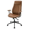 thumbnail image 4 of Ranger Upholstered Adjustable Home Office Desk Chair Brown, 4 of 11