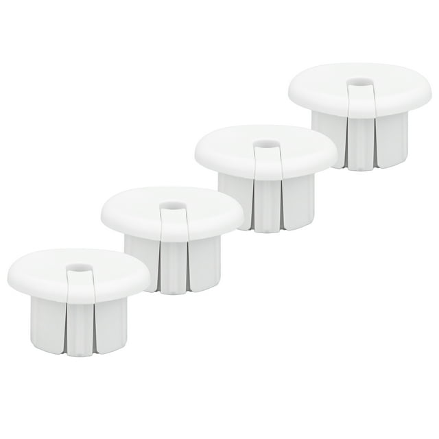 Wall Bushing Kit, Plastic Easy Installation Satellite Cable Wall Bushing Sturdy Lightweight 4pcs for Router Ethernet Adapter Cable White,Black