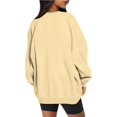 thumbnail image 3 of ORUYROP Chandails en Molleton Surdimensionnés pour Femmes Manches Longues Col Rond Chandail Décontracté Ample Couleur Unie Polaire Tops Pulls, 3 of 7