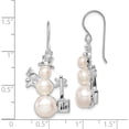 thumbnail image 4 of Sterling Silver Fw Cultured Pearl Snowman Earrings (40 X 22) Made In Thailand qe4785, 4 of 5