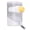White, variant on NFTIGB Automatic Pet Water Feeder Stainless Steel Ball Cage Hanging Dispenser for Cat Dog Rabbit, No Drip Gravity Drinker Bottle, White (10cm/3.9in)
