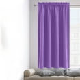 thumbnail image 4 of 100% Blackout Curtains for Bedroom 64 inches Long - Thermal Drapes Grommet Room Darkening Light Blocking Curtains Window Treatments for Living Room (2 Panels, W38 x L64, Purple), 4 of 5