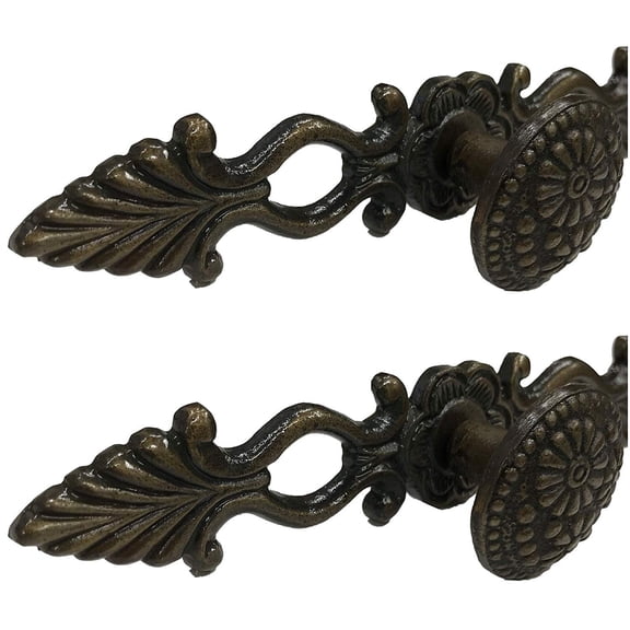 2 6" - Flower - Cabinet Knob Handle - For Gate, Drawer, Cabinet, Dresser - Brass finish - BB-138