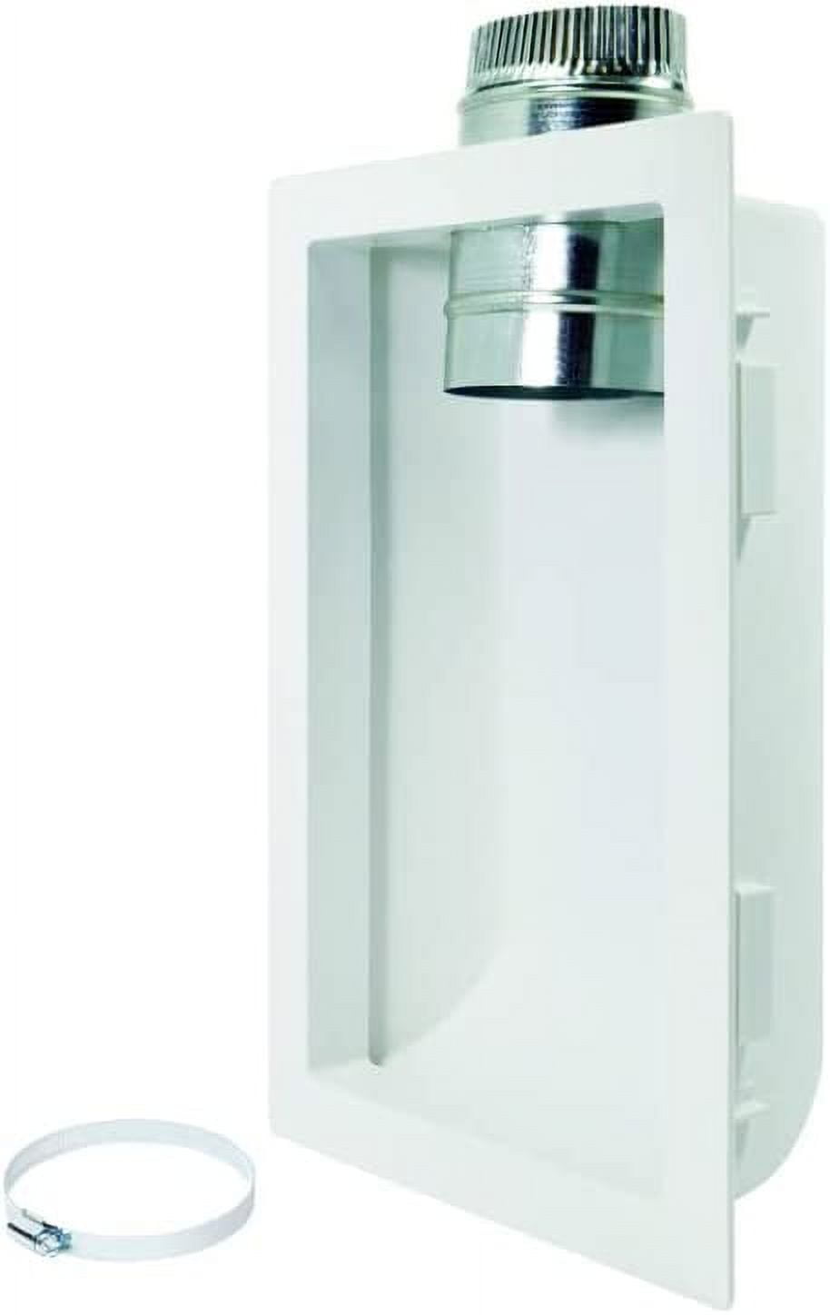 Deflecto 4808432 4.25 x 4 in. Dia. White Aluminum Dryer Venting Box - Case of 2 - 3 Piece