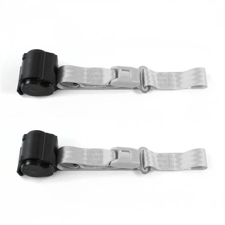SafeTBoy Standard 2 Point Gray Retractable Bucket Seat Belt Kit with 2 Belts for 1959-1971 Triumph Herald