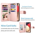 thumbnail image 2 of 6.5" Galaxy A13 Wallet Case, Samsung Galaxy A13 2021 PU Leather Case, Njjex Luxury PU Leather 9 Card Slots Holder Carrying Folio Flip Cover [Detachable Magnetic Hard Case] & Kickstand & Hand Strap, 2 of 5