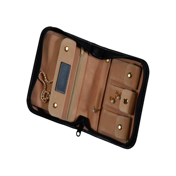 Royce Leather Zippered Jewelry Case