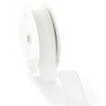 thumbnail image 2 of Ribbon Traditions 1.5" Wired Suede Velvet Ribbon White 25yd, 2 of 3