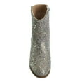 thumbnail image 5 of Badgley Mischka Girls Glittery Low Heel Dress Boots. (Little Kids Big Kids), Silver, 13, 5 of 8