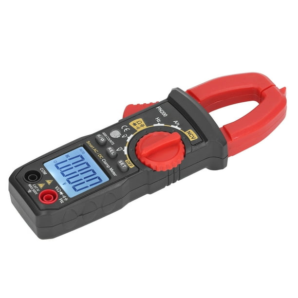 Pinza Amperimétrica Digital, Multímetro De Rango Automático Amplio Rango De Prueba NCV Rango Automático LED Rojo Operación Fácil Función De Retención De Datos Para El Hogar