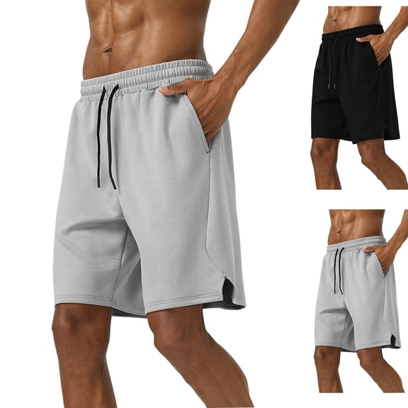 Men's Athletic Shorts 9" Inseam Performance Quick Dry Fitness Short Pants with Pockets for Training Basketball Workout Above Knee Length Moisture Wicking Activewear