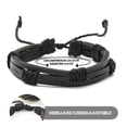 thumbnail image 2 of 12 Piezas Pulseras Trenzado Brazalete Hombre Cuero Vintage Modelo Negro 8 Cm 23 Cm, 2 of 4