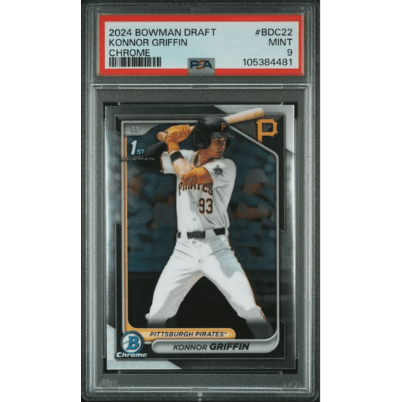 Graded 2024 Topps Bowman Draft Konnor Griffin #BDC22 Chrome Rookie RC Baseball Card PSA 9 Mint
