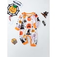 thumbnail image 3 of SUNSIOM Family Matching Halloween Pajamas, Baby Rompers/Bat Pumpkin Letter Print Sleepwear Set, 3 of 6