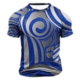 thumbnail image 1 of Wancir Chemises pour Hommes en Solde Mode Décontractée Imprimé Sport Manches Courtes Col Rond Blouses Chemises, 1 of 4