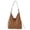 Brown, variant on HUISZJ Retro Suede Shoulder Bag, PU Leather Slouchy Handbag, Large Capacity Tote Bag for Women Travel Work (Black)