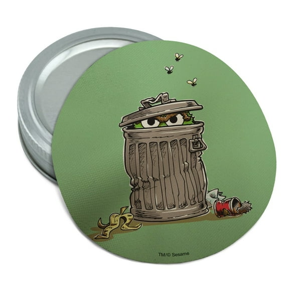 Sesame Street Trash Can Oscar the Grouch Round Rubber Non-Slip Jar Gripper Lid Opener