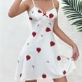 thumbnail image 2 of Bovxnpu Women's Nightgown Sleeveless Sleepshirt Pajama Dress Nightshirt Sleeveless Spaghetti Strap Short Hem Stylish Comfortable Sleepwear, 2 of 3