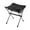 Black, variant on koolsoo Camping Stool Outdoor Foot Stool Space Saving with Mesh Pocket Fishing Chair Seat Supplies for Traveling Outdoor Khaki