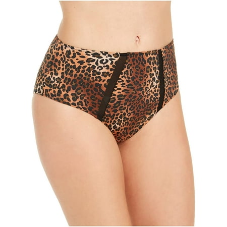 INC International Concepts Women s High-Waist Brief Panty Brown Leopard S