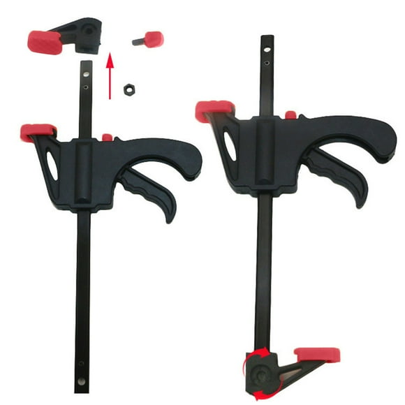 TIELUTT 4 Inch Wood Working Bar F Clamp Grip Release DIY Hand Work Table Folding Sawhorse Vice for Workbench 8 Saw Horses Twin Pack Folding Wire Clamp Large Metal Clamps Heavy Duty