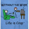 thumbnail image 2 of Without Wife Marriage Spouse Husband Men's Big & Tall Crewneck Graphic Tee Brisco Brands 3X, 2 of 5