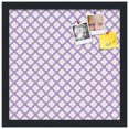 thumbnail image 2 of PinPix 15x15 Custom Cork Bulletin Board Light Purple Clover Poster Board Has a Fabric Style Canvas Finish, Framed in Light Purple Clover, by ArtToFrames (PinPix-539), 2 of 5