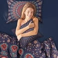 thumbnail image 7 of PiccoCasa 4pcs Polyester Duvet Cover Set Bohemian Bedding Set, Red Twin, 7 of 7