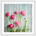thumbnail image 2 of "Pink Ranunculus" Framed Painting Print, 2 of 6
