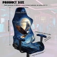 thumbnail image 4 of TSOVTHRID Eagle Moon Mountain Print Office Chair Covers Stretch Gaming Chair Cover Scratch Proof Furniture Protector Breathable Reclining Gamer Armchair Slipcovers for Dormitories, 4 of 7