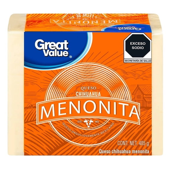 Queso Chihuahua Great Value menonita 485 g