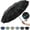 Black, variant on Super Strong Windproof Automatic Folding Men Umbrella, 72/80 Bone Reinforced, Large Rainproof Sun Umbrellas Women