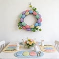 thumbnail image 2 of YingYouFu Easter Egg Wreath Multicolor Rattan Egg Wreath Colorful Foam Eggs Spring Wreath for Front Door Wall Window Festival Party Supply, 2 of 9