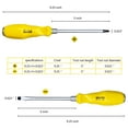 thumbnail image 5 of Yalin 2-Piece Professional Screwdriver Set, Phillips and Flat Head, Non-Slip Handles, S2 Steel, Yellow, 5 of 6