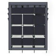 thumbnail image 6 of 69" Tall Fabric Wardrobe Closet with 9 Shelves, Non-Woven Dustproof Cover & Metal Frame, Portable Clothes Storage Organizer, Gray, 6 of 7
