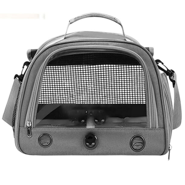 Mochila Multifuncional Para Animales Pequeños Y Bolsa Para Mascotas Conejito Gatito Perrito Mochila Para Pájaros Con Bandeja Y Comederos Portátil Y Transpirable Para Pájaros Pequeños Y Loros