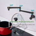 thumbnail image 4 of Robinet Rotatif Pliant Multifonction pour Cuisinière de Cuisine Murale, Conception à Refroidissement Simple, rotation Universelle, 4 of 6