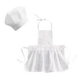 thumbnail image 2 of Newborn Baby Photography Chef Outfits Chef + Hat Apron Set for Infant, Girl Small, 2 of 8