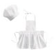 thumbnail image 2 of 2 piezas de delantal de chef para bebés y niños recién nacidos, accesorio de fotografía elegante, gorro y delantal. Niña pequeña, 2 of 9