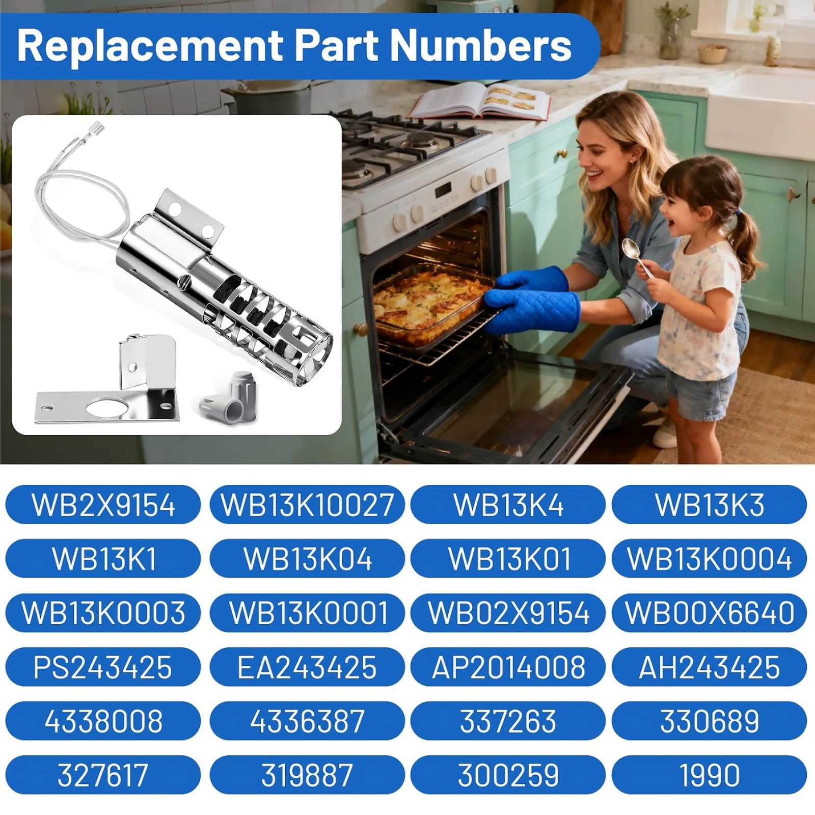APPLAYERR Igniter Kit For Kenmore Roper Ovens Metal Plastic OEM WB13K04 WB13K01 New Easy Install Quality