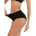 thumbnail image 7 of YouLoveIt Women's Cotton Underwear Solid Panties Underwear for Women Soft Cotton Breathable High Waist Briefs Full Coverage Briefs Panties Ladies Panty, 4-pack, 7 of 7
