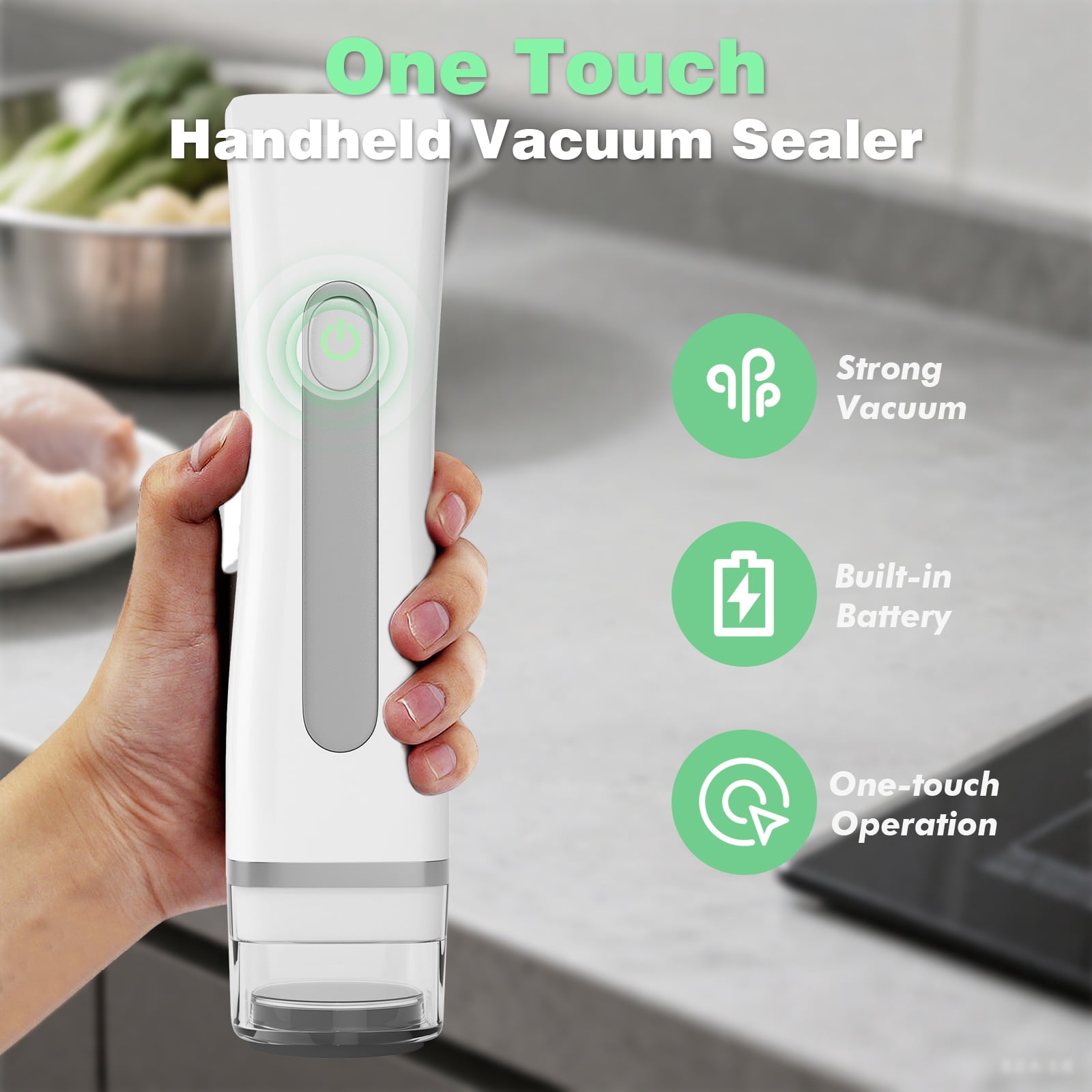 Furnhome Handheld Compact Vacuum Sealer Machine for Food Preservation
